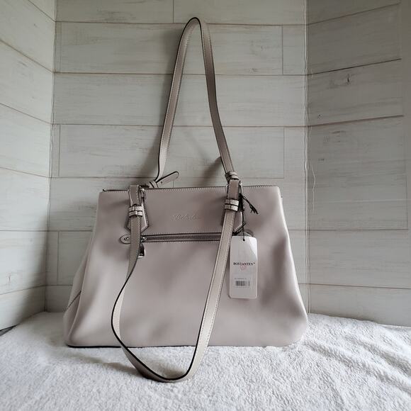 Bostanten Nevin Structured Leather Shoulder Tote Bag - Picture 1 of 12